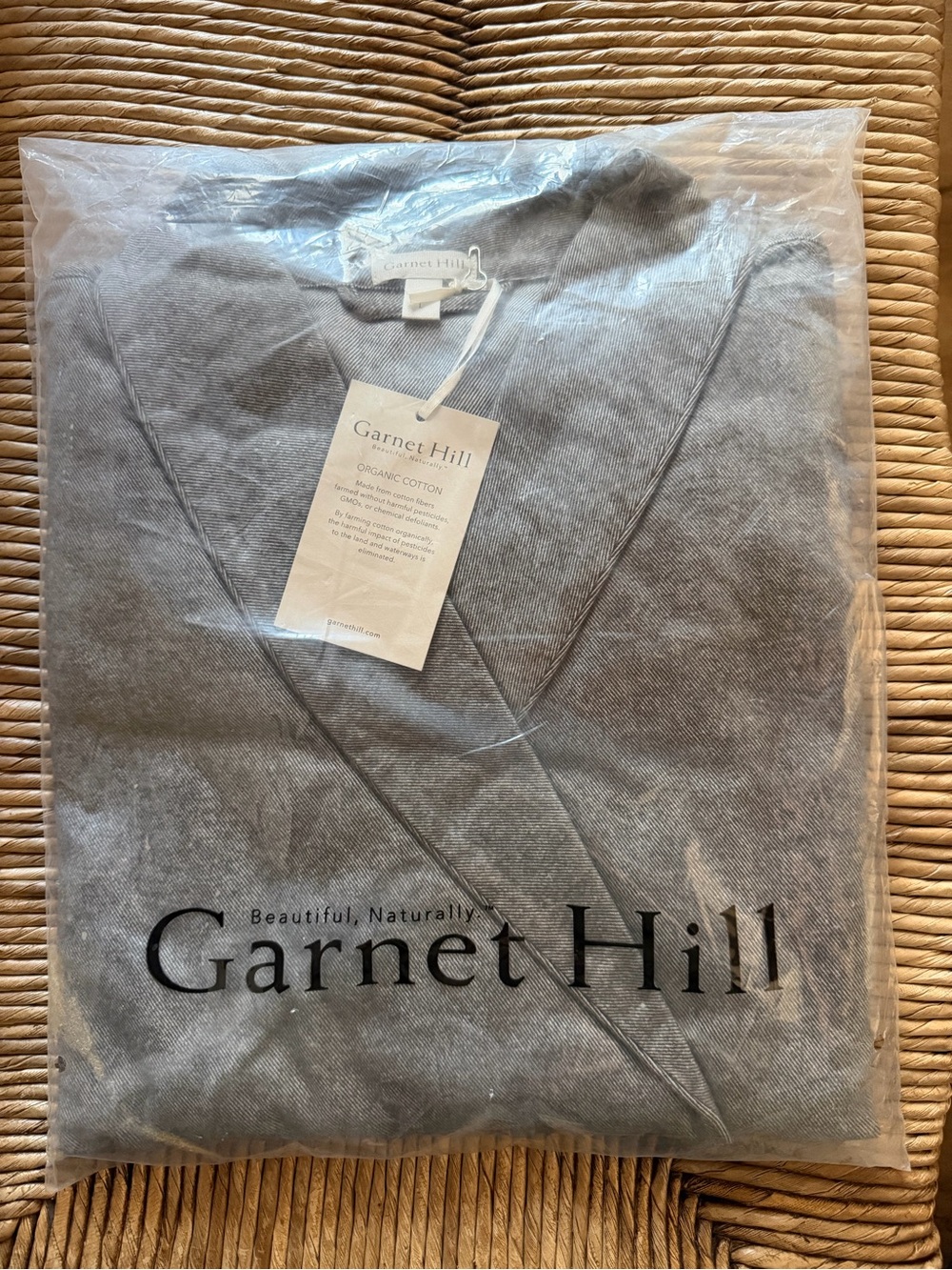 Garnet Hill Men’s Organic Cotton Robe NWT